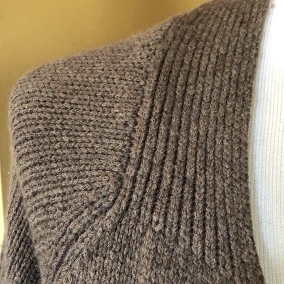 VINCE Size Medium Wool blend Open-Front Cardigan Cuff Short-Sleeve Sweater Wool - Picture 13 of 16